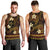 FSM Kosrae State Men Tank Top Tribal Pattern Gold Version LT01 - Polynesian Pride