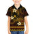 FSM Pohnpei State Family Matching Off Shoulder Short Dress and Hawaiian Shirt Tribal Pattern Gold Version LT01 Son's Shirt Gold - Polynesian Pride