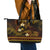 FSM Pohnpei State Leather Tote Bag Tribal Pattern Gold Version