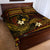 FSM Pohnpei State Quilt Bed Set Tribal Pattern Gold Version