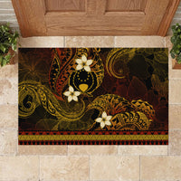 FSM Pohnpei State Rubber Doormat Tribal Pattern Gold Version