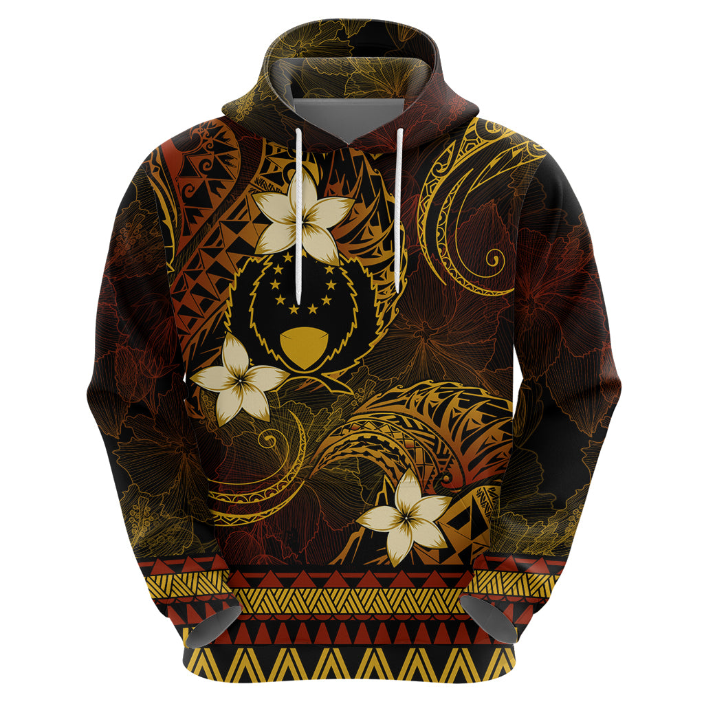FSM Pohnpei State Zip Hoodie Tribal Pattern Gold Version LT01 - Polynesian Pride