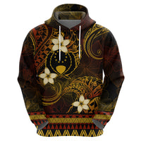FSM Pohnpei State Zip Hoodie Tribal Pattern Gold Version LT01 - Polynesian Pride
