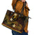 FSM Yap State Leather Tote Bag Tribal Pattern Gold Version