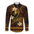 FSM Yap State Long Sleeve Button Shirt Tribal Pattern Gold Version LT01 Unisex Gold - Polynesian Pride
