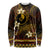 FSM Yap State Long Sleeve Shirt Tribal Pattern Gold Version LT01 Unisex Gold - Polynesian Pride