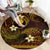 FSM Yap State Round Carpet Tribal Pattern Gold Version