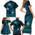 FSM Culture Day Family Matching Short Sleeve Bodycon Dress and Hawaiian Shirt Tribal Pattern Ocean Version LT01 - Polynesian Pride