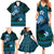 FSM Culture Day Family Matching Summer Maxi Dress and Hawaiian Shirt Tribal Pattern Ocean Version LT01 - Polynesian Pride