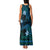 FSM Culture Day Family Matching Tank Maxi Dress and Hawaiian Shirt Tribal Pattern Ocean Version LT01 - Polynesian Pride