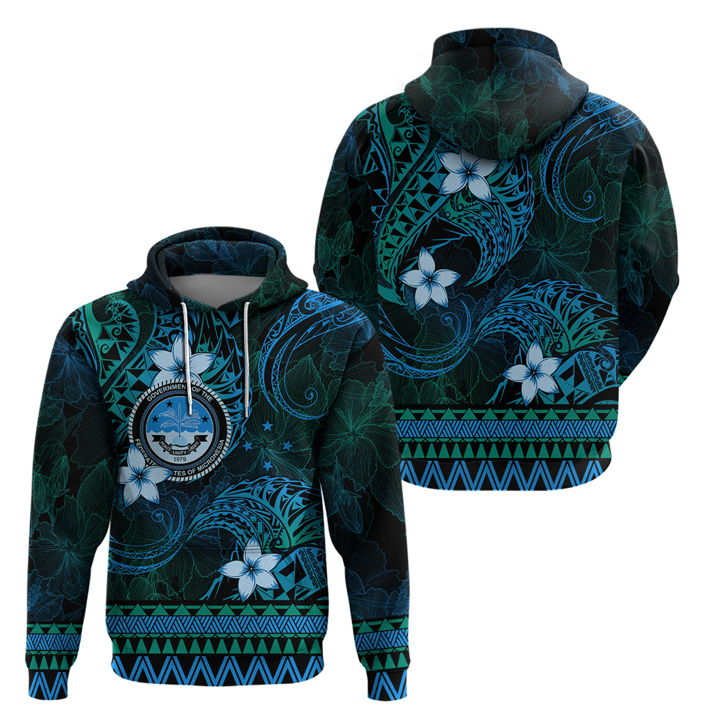 FSM Culture Day Hoodie Tribal Pattern Ocean Version LT01 - Polynesian Pride