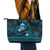FSM Culture Day Leather Tote Bag Tribal Pattern Ocean Version