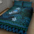 FSM Culture Day Quilt Bed Set Tribal Pattern Ocean Version