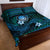 FSM Culture Day Quilt Bed Set Tribal Pattern Ocean Version