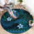 FSM Culture Day Round Carpet Tribal Pattern Ocean Version