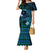 FSM Chuuk State Family Matching Mermaid Dress and Hawaiian Shirt Tribal Pattern Ocean Version LT01 Mom's Dress Blue - Polynesian Pride
