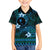 FSM Chuuk State Family Matching Off Shoulder Short Dress and Hawaiian Shirt Tribal Pattern Ocean Version LT01 Son's Shirt Blue - Polynesian Pride