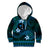 FSM Chuuk State Kid Hoodie Tribal Pattern Ocean Version LT01 Hoodie Blue - Polynesian Pride