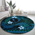 FSM Chuuk State Round Carpet Tribal Pattern Ocean Version