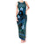 FSM Chuuk State Tank Maxi Dress Tribal Pattern Ocean Version LT01 Women Blue - Polynesian Pride