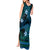 FSM Chuuk State Tank Maxi Dress Tribal Pattern Ocean Version LT01 - Polynesian Pride