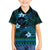 FSM Kosrae State Family Matching Off Shoulder Long Sleeve Dress and Hawaiian Shirt Tribal Pattern Ocean Version LT01 Son's Shirt Blue - Polynesian Pride