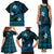 FSM Kosrae State Family Matching Tank Maxi Dress and Hawaiian Shirt Tribal Pattern Ocean Version LT01 - Polynesian Pride