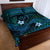 FSM Kosrae State Quilt Bed Set Tribal Pattern Ocean Version