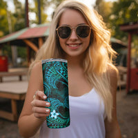 FSM Kosrae State Skinny Tumbler Tribal Pattern Ocean Version
