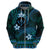 FSM Kosrae State Zip Hoodie Tribal Pattern Ocean Version LT01 - Polynesian Pride