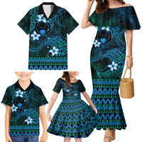 FSM Pohnpei State Family Matching Mermaid Dress and Hawaiian Shirt Tribal Pattern Ocean Version LT01 - Polynesian Pride