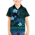 FSM Pohnpei State Family Matching Off Shoulder Short Dress and Hawaiian Shirt Tribal Pattern Ocean Version LT01 Son's Shirt Blue - Polynesian Pride