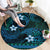 FSM Pohnpei State Round Carpet Tribal Pattern Ocean Version