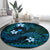 FSM Pohnpei State Round Carpet Tribal Pattern Ocean Version