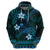 FSM Pohnpei State Zip Hoodie Tribal Pattern Ocean Version LT01 - Polynesian Pride