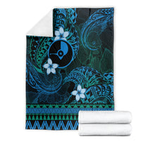 FSM Yap State Blanket Tribal Pattern Ocean Version