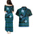 FSM Yap State Couples Matching Puletasi and Hawaiian Shirt Tribal Pattern Ocean Version LT01 - Polynesian Pride