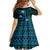 FSM Yap State Family Matching Off Shoulder Maxi Dress and Hawaiian Shirt Tribal Pattern Ocean Version LT01 - Polynesian Pride