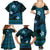 FSM Yap State Family Matching Summer Maxi Dress and Hawaiian Shirt Tribal Pattern Ocean Version LT01 - Polynesian Pride