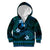 FSM Yap State Kid Hoodie Tribal Pattern Ocean Version LT01 Zip Hoodie Blue - Polynesian Pride