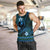 FSM Yap State Men Tank Top Tribal Pattern Ocean Version LT01 Blue - Polynesian Pride