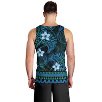 FSM Yap State Men Tank Top Tribal Pattern Ocean Version LT01 - Polynesian Pride