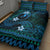 FSM Yap State Quilt Bed Set Tribal Pattern Ocean Version