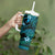 FSM Yap State Tumbler With Handle Tribal Pattern Ocean Version