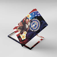 Northern Mariana Islands 4th of July Canvas Wall Art Plumeria USA Eagle