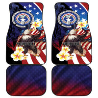 Northern Mariana Islands 4th of July Car Mats Plumeria USA Eagle