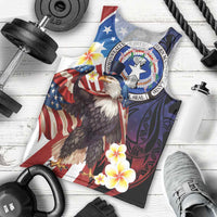 Personalized Northern Mariana Islands 4th of July Men Tank Top Plumeria USA Eagle