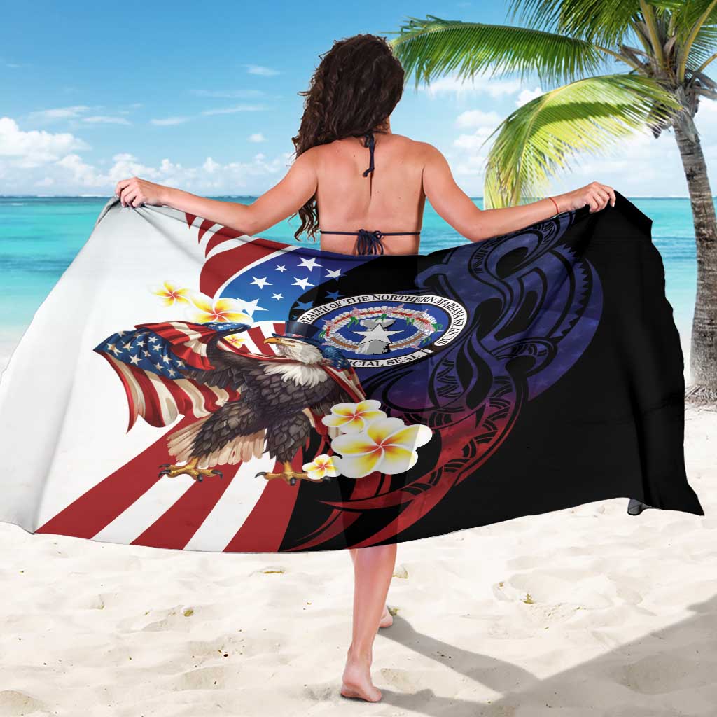 Northern Mariana Islands 4th of July Sarong Plumeria USA Eagle