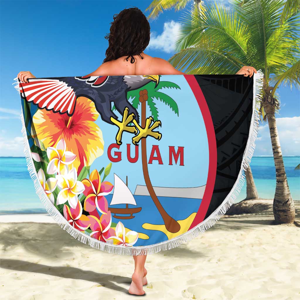 Guam Fourth of July Beach Blanket Tropical Flowers