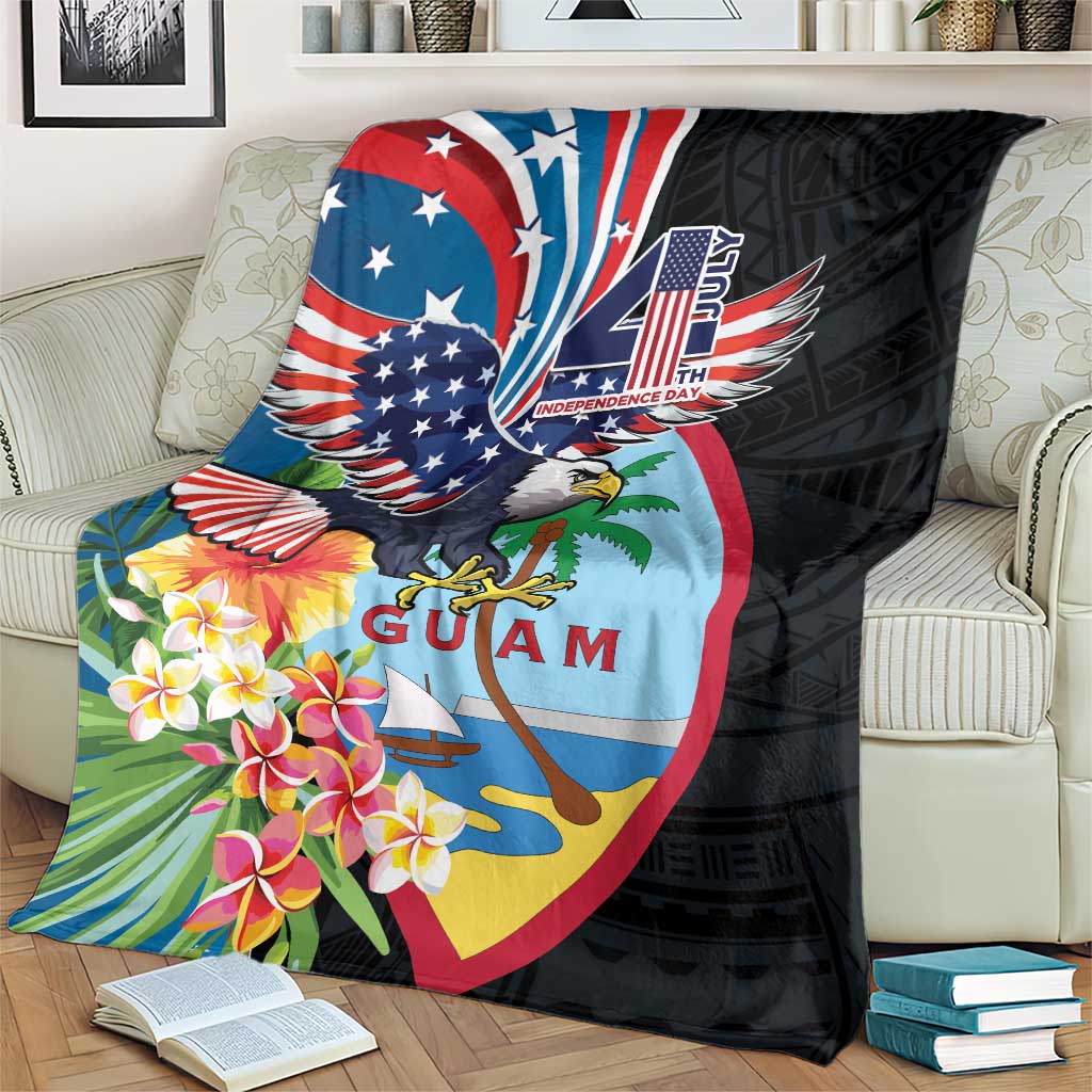 Guam Fourth of July Blanket Tropical Flowers